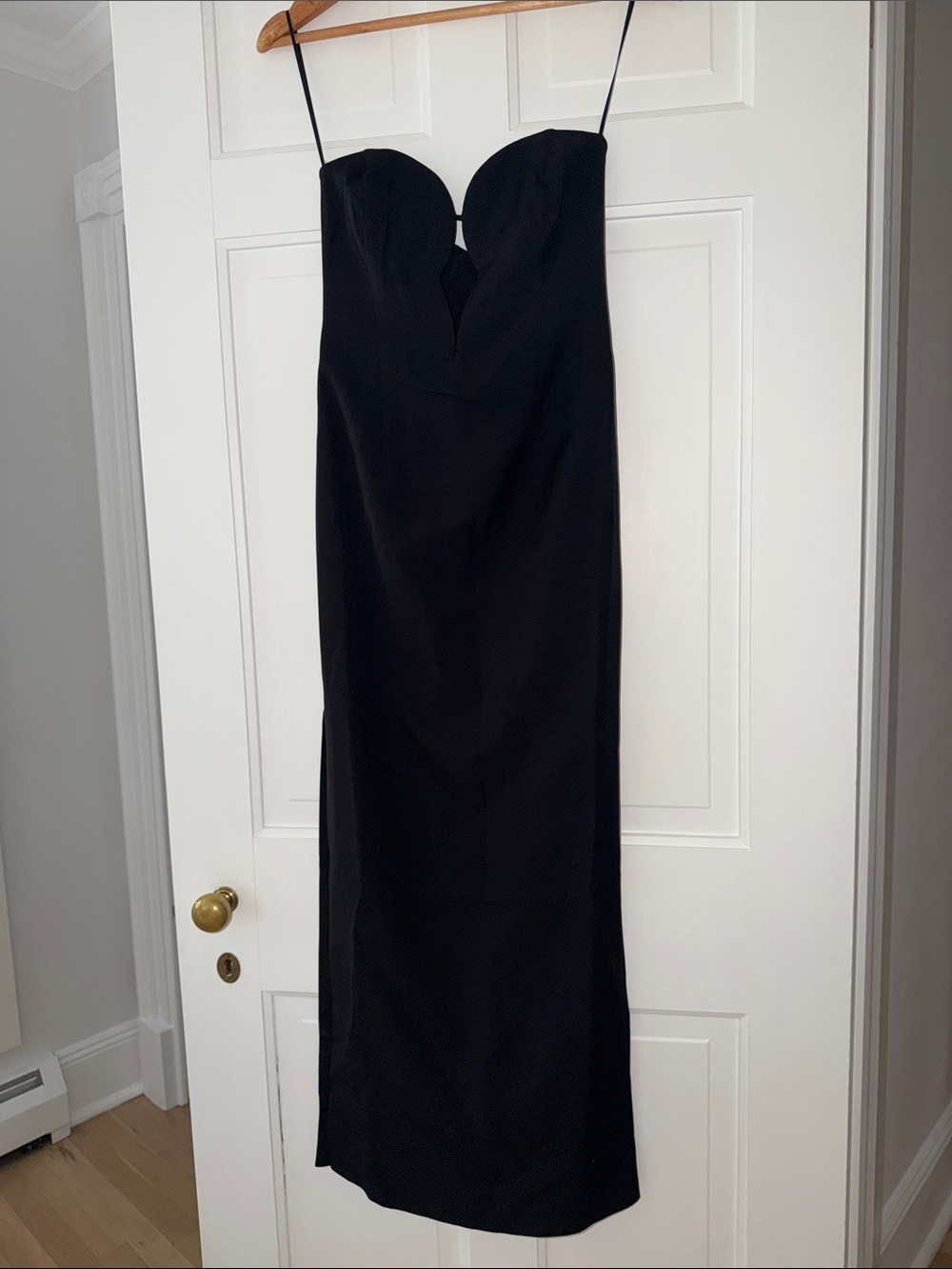 Bardot Black Strapless Midi Dress xs